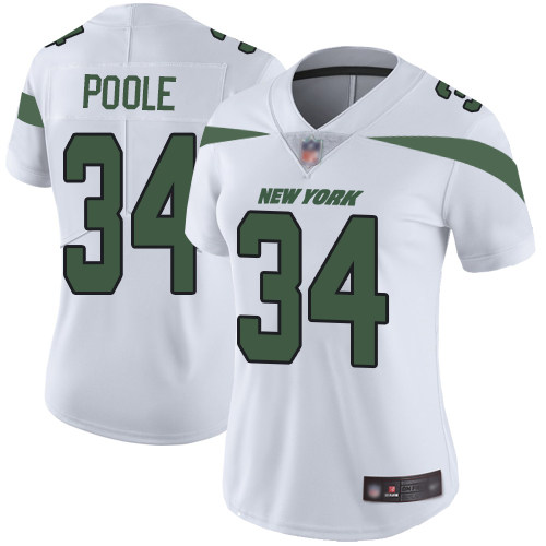 New York Jets Limited White Women Brian Poole Road Jersey NFL Football #34 Vapor Untouchable